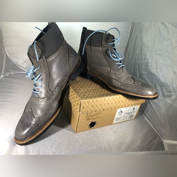 Original Penguin WT Brogue Boot Charcoal.Mens 9, Womens 11 - Picture 2 of 8